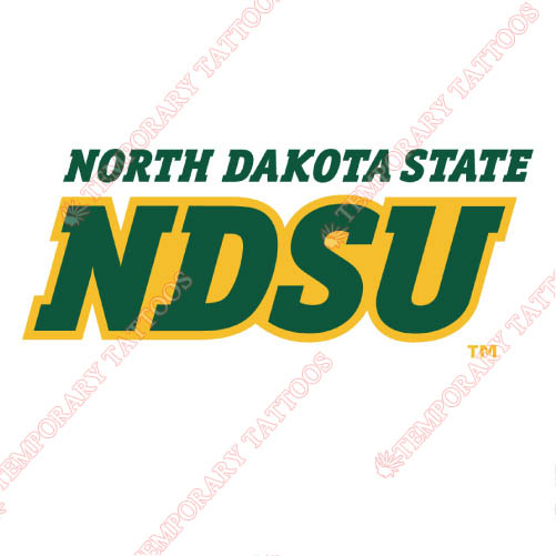 North Dakota State Bison Customize Temporary Tattoos Stickers NO.5609